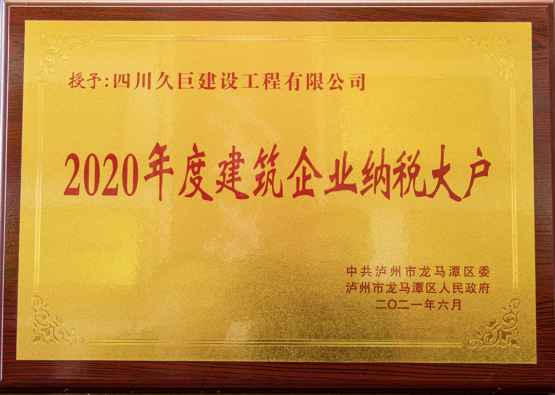 2020年度建筑企业纳税大户