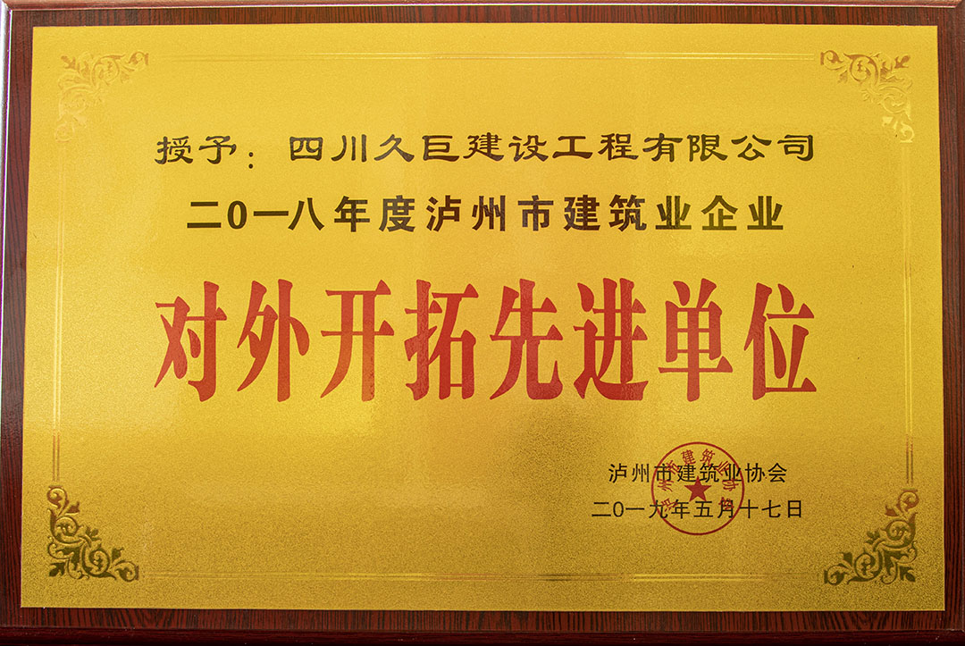 2018年度外开拓先进单位